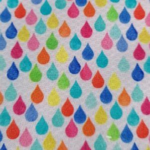 Piqué estampado gotas multicolor