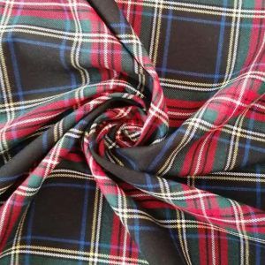 Tartán cuadro escocés negro rojo