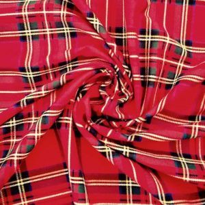 Tartán cuadro escocés rojo