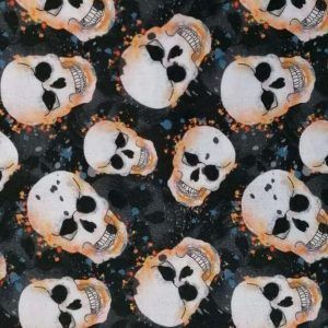 Popelín estampado calaveras grande