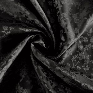 Tejido brocado negro Azahara